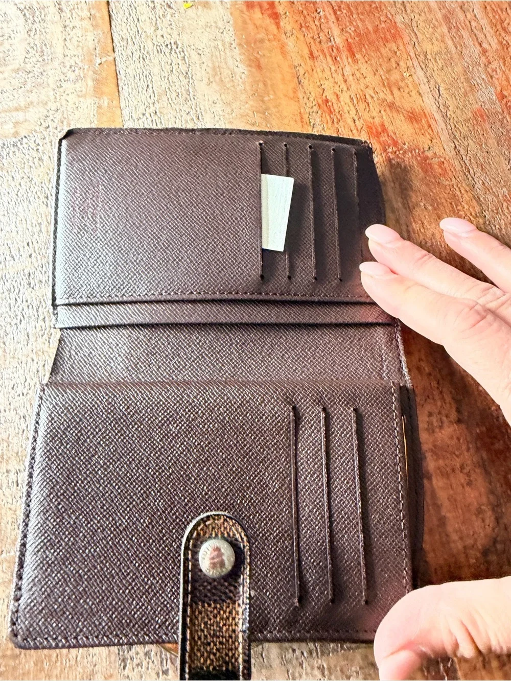 Louis Vuitton Brown Damier Check Compact Wallet